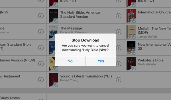 Cancel download